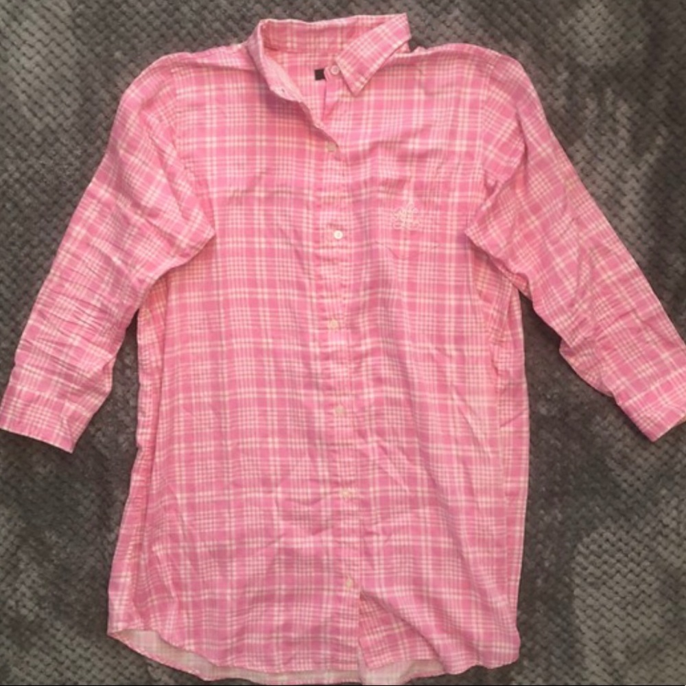 Lauren (Ralph Lauren) Cotton Sleep Shirt Sz L
